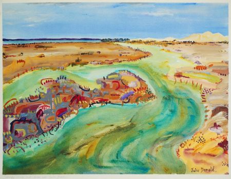 Julie Donald - Swampy Creek and dunes near