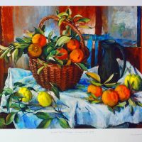 Margaret Olley - Basket of Oranges, Lemons & Jug