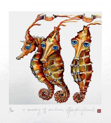 A cavalry of seahorses