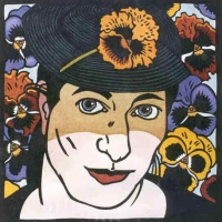 Self Portrait with Pansies